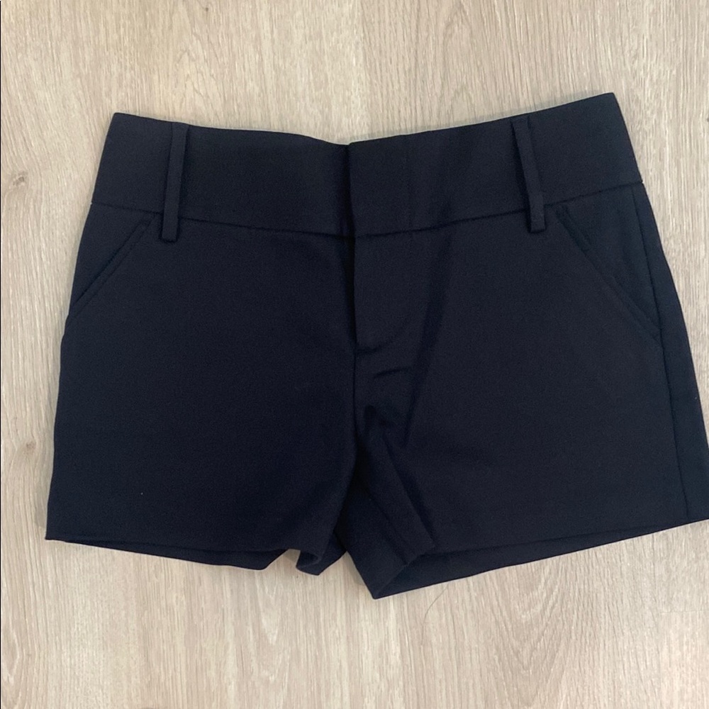 Alice + Olivia Black Cady Shorts